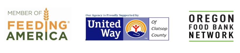 Parter Logos Feeding America, United Way, and Oregon Food Bank