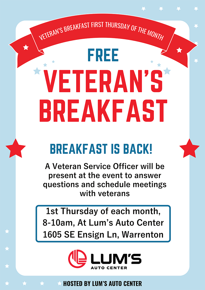 Clatsop County Veteran's Breakfast
